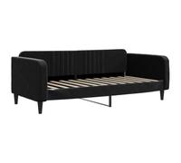 vidaXL Lit de repos Canapé-lit en velours 90x200 cm Noir Confortable