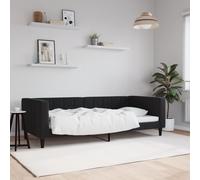 vidaXL Lit de repos Canapé-lit confortable velours noir 90x200 cm simple