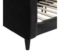 Slaapbank 90x200 cm fluweel zwart354090