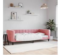 vidaXL Lit de repos sans matelas rose 90x200 cm velours 354011