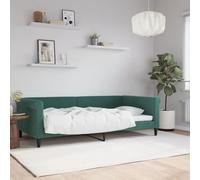 Vidaxl Lit De Repos Vert Foncé 100x200 Cm Velours