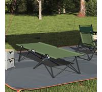 Vidaxl Lit De Soleil Pliant Avec Sac De Transport En Tissu Oxford 600d Vert Armée