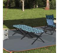 vidaXL Lit de soleil pliant avec sac de transport Motif de feuille en tissu Oxford 600D