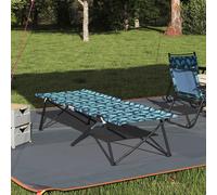 Vidaxl Lit De Soleil Pliant Avec Sac De Transport - Motif Feuillage En Toile Oxford 600d