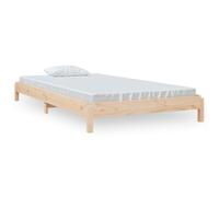 Vidaxl Lit Empilable 100x200 Cm Bois De Pin Massif Marron