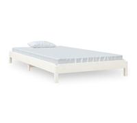 Vidaxl Lit Empilable Blanc 100x200 Cm Bois De Pin Massif Blanc