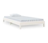 vidaXL Lit empilable Blanc 90x190 cm Bois de pin massif