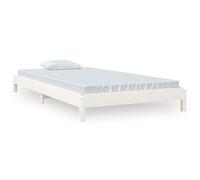 Vidaxl Lit Empilable Blanc 90x200 Cm Bois De Pin Massif Blanc