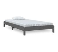 Vidaxl Lit Empilable Gris 75x190 Cm Bois De Pin Massif Marron