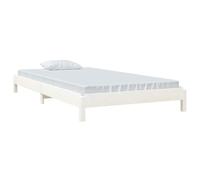 vidaXL Lit Empilable Lit Superposé Sommier à Lattes Cadre de Lit Cadre à Lattes Chambre à Coucher Intérieur Blanc 90x200 cm Bois de Pin Massif