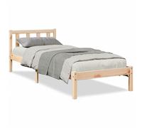 Vidaxl Cadre De Lit Extra Long Sans Matelas 90x220 Cm Bois Massif Pin Marron