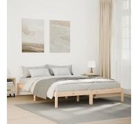 vidaXL Lit en bois massif extra long, sans matelas, cadre de lit avec sommier à lattes, lit double pour chambre à coucher, 140 x 220 cm en pin