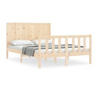 vidaXL Lit en bois massif sans matelas 140x190 cm pin