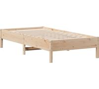 vidaXL Lit en bois massif sans matelas 75x190 cm pin