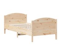 vidaXL Lit en bois massif sans matelas 75x190 cm pin