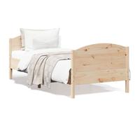 vidaXL Lit en bois massif sans matelas 90x190 cm pin