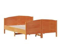vidaXL Lit en bois massif sans matelas pin brun cireux 140x190 cm