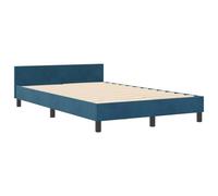 vidaXL Lit en Velours Bleu foncé 120 x 190 cm avec tête de lit en Forme de Diamant, Solide, au Design élégant pour Une Chambre Moderne. Une Vraie Solution de Sommeil stylée et Confortable.