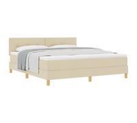 vidaXL Lit établi avec matelas crème 180x200 cm tissu