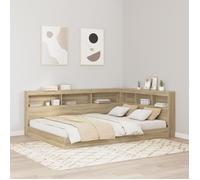 vidaXL Lit Étagère Chêne Sonoma 160x200 cm Bois d'ingénierie 3335740