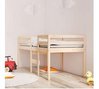 vidaXL Lit haut 821609 – 80x200 cm Bois de pin massif avec sommier à lattes