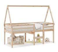 Lit Haut avec Toit Enfant Meuble de Chambre Intérieur Bois de Pin Massif vidaXL