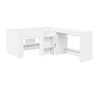 vidaXL Lit haut pour enfants avec bureau Blanc 80 x 160 cm