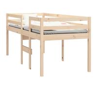 vidaXL Lit Haut 90x200 cm Bois de pin Massif, lit Mezzanine, Meuble de Chambre à Coucher, sommier, couchette Haute, Cadre de lit, lit Simple