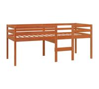 vidaXL Lit haut sans matelas cire marron 75x190 cm bois massif