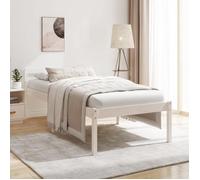 vidaXL Lit médical pour personnes âgées sans matelas blanc confortable Lit 90x190 cm chambre senior