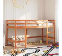 vidaXL Lit mezzanine enfants avec échelle 90x190 cm bois de pin massif, lit mezzanine, lit mezzanine avec échelle, cadre de 852399