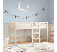 Vidaxl Lit Mezzanine Enfants Échelle 90x200 Cm Bois Pin Massif Marron