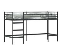 vidaXL Lit Mezzanine pour Enfants Noir 90 x 190 cm, Chambre d'enfants : Designs Modernes et innovants, espaces Fonctionnels, rangements Pratiques, Couleurs Vives et idées déco élégantes.