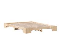 vidaXL Lit Minimaliste en Bois Massif | 140 x 200 cm | Couleur Marron | Design Durable pour Adultes | Parfait pour la Chambre ou la Chambre d'amis | Look Simple | Construction Solide | Indispensable