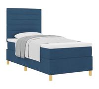 vidaXL Lit Moderne avec Matelas en Tissu texturé 80 X 200 cm Design à Lignes Facile à Monter mobilier de Chambre stylé protège-Matelas en Mousse