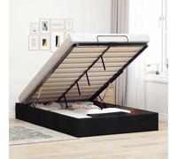 vidaXL Cadre de lit Ottoman sans Matelas Noir 120x190 cm Tissu, Cadre de lit, Cadre de lit rembourré, Cadre de lit Ottoman Double