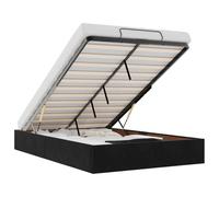 vidaXL lit ottoman sans matelas noir 120 x 200 cm en velours, cadre avec espace de rangement