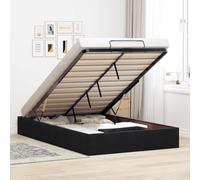 vidaXL lit ottoman sans matelas noir 120 x 200 cm en velours, cadre avec espace de rangement