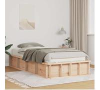 vidaXL Lit plateforme en bois de pin massif naturel 90 x 190 cm, rangement à soulèvement, style moderne, facile à monter 3385739