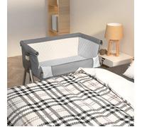 vidaXL Lit pour Bébé avec Matelas, Berceau Cododo avec Hauteur Réglable, Lit d'Enfant, Lit d'Appoint Chambre à Coucher, 10290