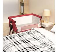 vidaXL - Lit pour bébé 10293 - Berceau cododo avec matelas, hauteur réglable - Rouge G