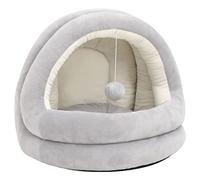 vidaXL Lit pour Chat 40x40x35 cm Gris et Crème Panier Corbeille Couchage