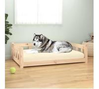 vidaXL Lit pour Chien 105,5 x 75,5 x 28 cm Bois de pin Massif