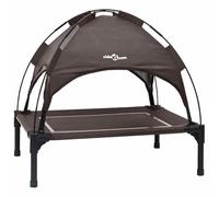 vidaXL Lit pour Chien 71 x 64 x 71 cm Acier Marron | Laisse passer l'air pour le confort de votre animal, Facile pour que les animaux mangent sans effort,