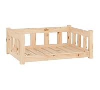 vidaXL Lit pour Chien 75,5 x 55,5 x 28 cm Bois de pin Massif