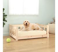 Vidaxl Lit Pour Chien 75,5x55,5x28 Cm Bois De Pin Solide