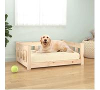 vidaXL Lit pour chien 75,5x55,5x28 cm bois de pin solide 833253
