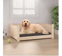 vidaXL Lit pour chien 75,5x55,5x28 cm Bois massif de pin 821452