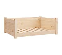 vidaXL Lit pour Chien 75,5x55,5x28 cm Bois Massif de Pin Canapé Couchage