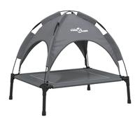 vidaXL Lit pour Chien avec auvent Anthracite Tissu Oxford et Acier